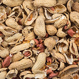 A pile of peanut shells